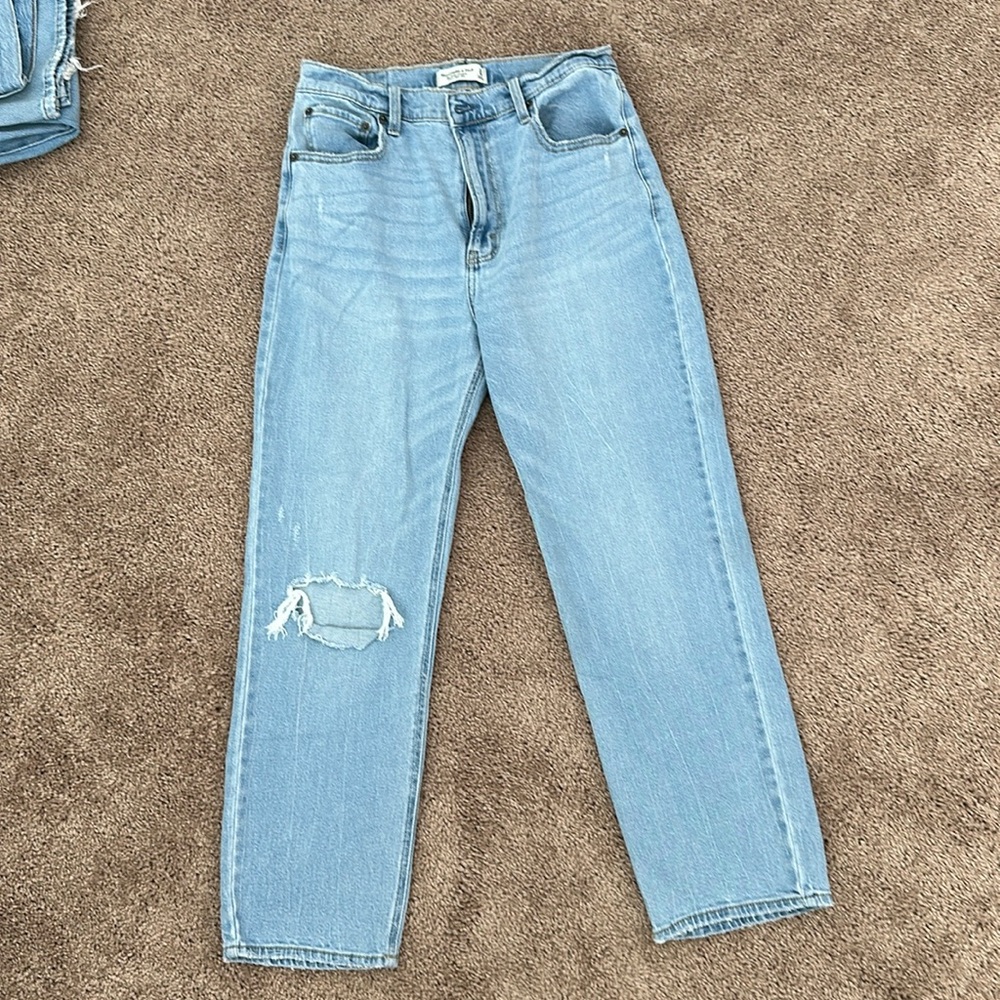 Abercrombie & Fitch The Ankle Straight Ultra High Rise Like New  Size 30